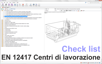 Check list EN 12417 Centri di lavorazione