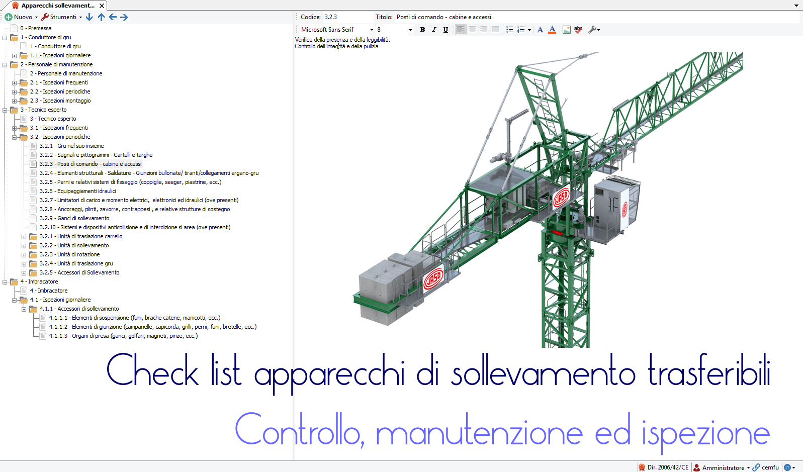 Check list controlli Apparecchi di sollevamento trasferibili