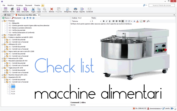 Check list Sicurezza macchine alimentari - File CEM