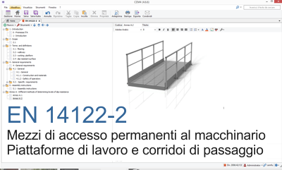 EN 14122-2 Mezzi accesso permanenti macchinario P. 2: Piattaforme e corridoi - File CEM