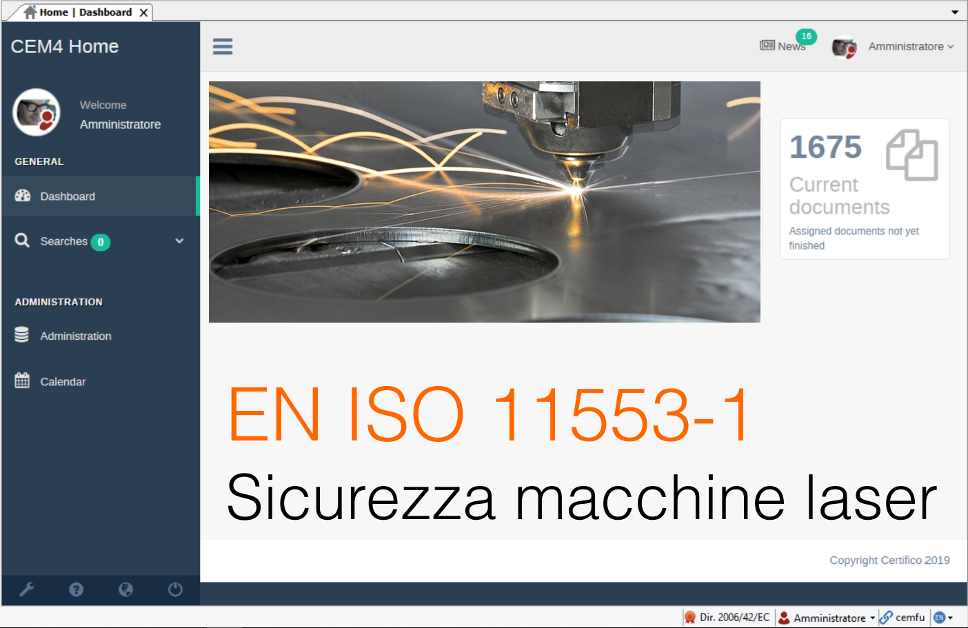 EN ISO 11553-1 Sicurezza macchine laser