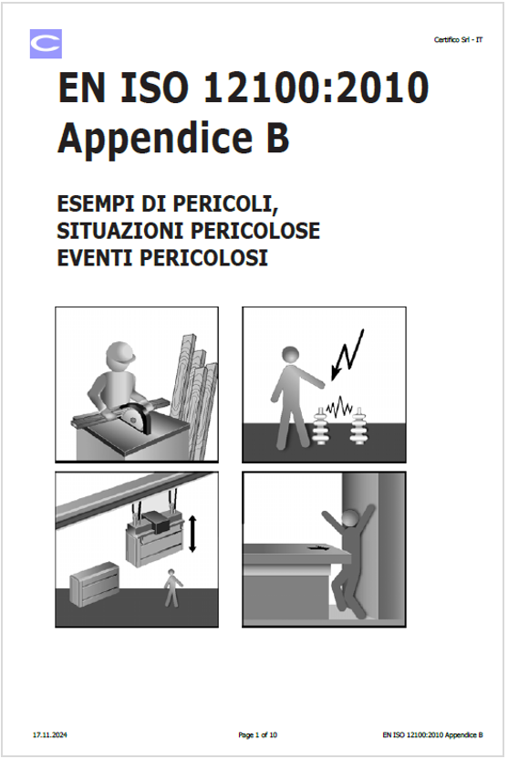 EN ISO 12100:2010 / Pericoli, Situazioni pericolose ed Eventi pericolosi 